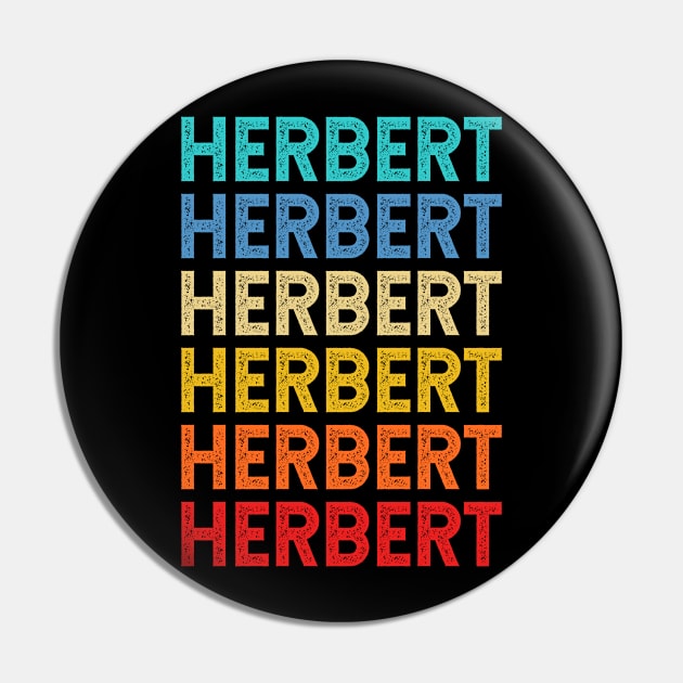 Herbert Name Vintage Retro Custom Gift Named Herbert Pin by CoolDesignsDz