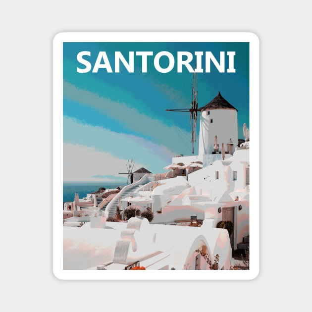 Santorini Magnet by greekcorner