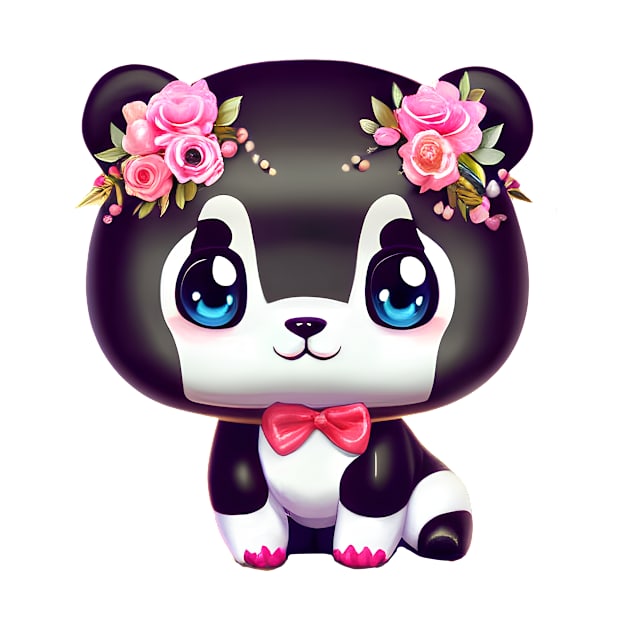 Cute kawaii panda bear by mmamma030