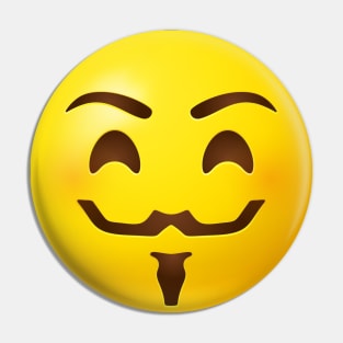 Anonymous Hacker Mask Emoji Pin