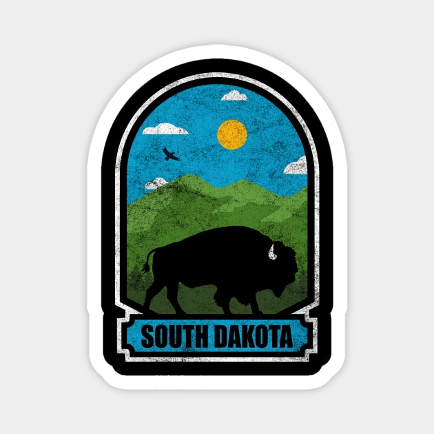 Bison Roam Nature Adventure South Dakota Wildlife Magnet by SouthDakotaGifts