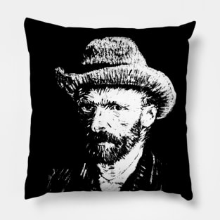 Van Gogh - White for dark backgrounds Pillow