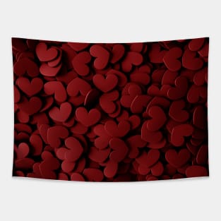 Red Heart Pattern Tapestry