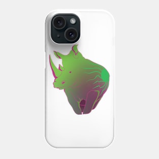 Neon Rhino Phone Case