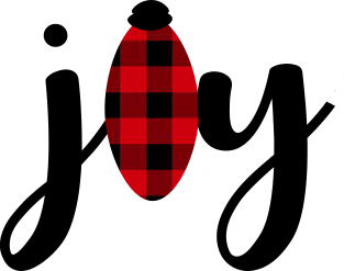 Joy Buffalo Plaid Christmas Holiday Lights Magnet