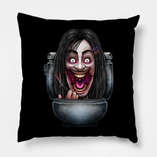 Horror toilet Monster #21 Pillow