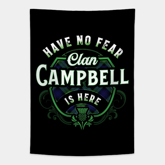 Funny Scottish Clan Campbell Tartan Have No Fear Tapestry by Celtic Folk