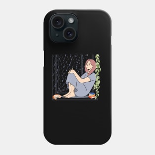 In the rain, find solace for your troubled heart. Phone Case