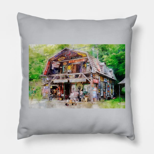 Weathervanes To Antique Trains 3 Pillow by Robert Alsop