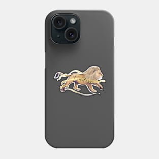 Fearless Lion Illustration Phone Case