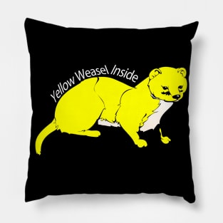 Yellow Weasel Inside Pillow