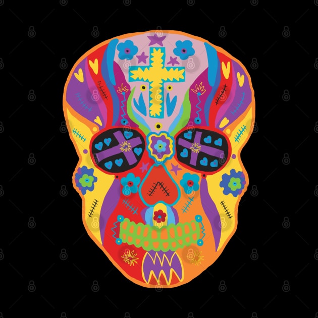 Sugar Skull Day of the Unliving Dead Calavera by Rosemarie Guieb Designs