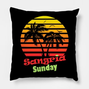 Sangria Sunday 80s Sunset Pillow