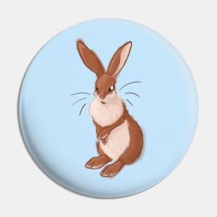 Fluffy Easter Bunny Pin