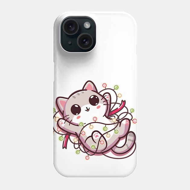 Meowy Christmas Phone Case by crealizable