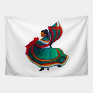 Baile Folklorico Vestido Verde Tapestry