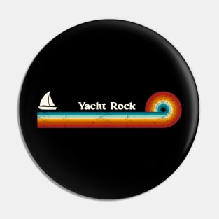 Retro Stripes Yacht Rock Great Design Pin