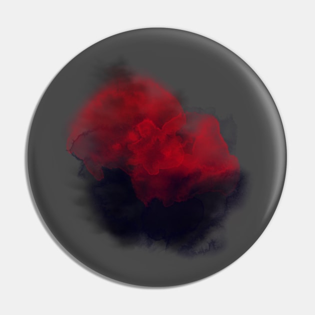 Red and Black smoke Pin by InspirationalDesign