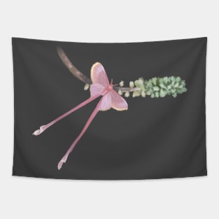 Pink silk moth Tapestry