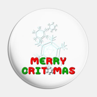 Merry Crit-Mas Snowfall Color Decore ( Dungeons and Dragons / DnD Inspired ) Pin