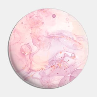 Abstract pink and gold bubbles Pin