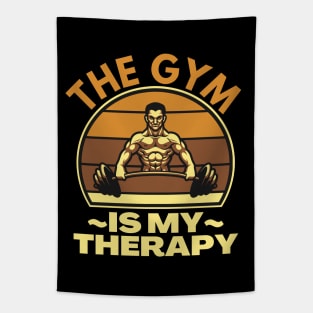 The Gym Is My Therapy Tapestry