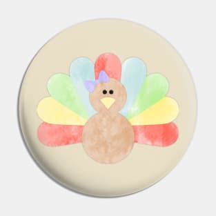 Thanksgiving Turkey with bow Pin