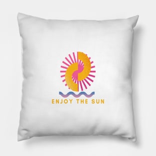 beach t-shirt Pillow