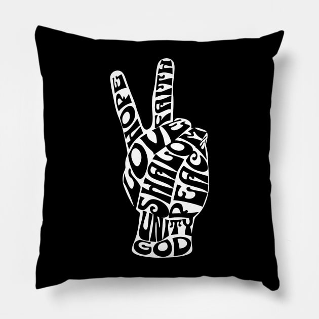 Peace-Shalom - Black Text Unisex Christian Cotton T-Shirt, Fun Retro Imagery, Trendy Spiritual Shirt, Christian Apparel, Comy, Soft Pillow by Yendarg Productions