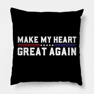 Make My Heart Great Again Funny Open Heart Surgery Recovery Pillow