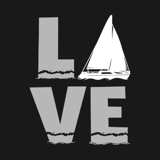 Love Sailing Gift Product Vintage Sailor Sailboat Boating Tee T-Shirt