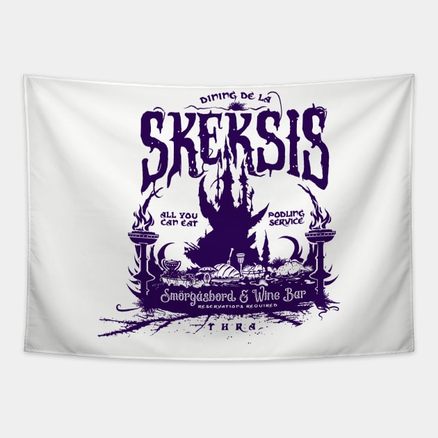 Skeksis Smorgasbord and Wine Bar Tapestry by MindsparkCreative