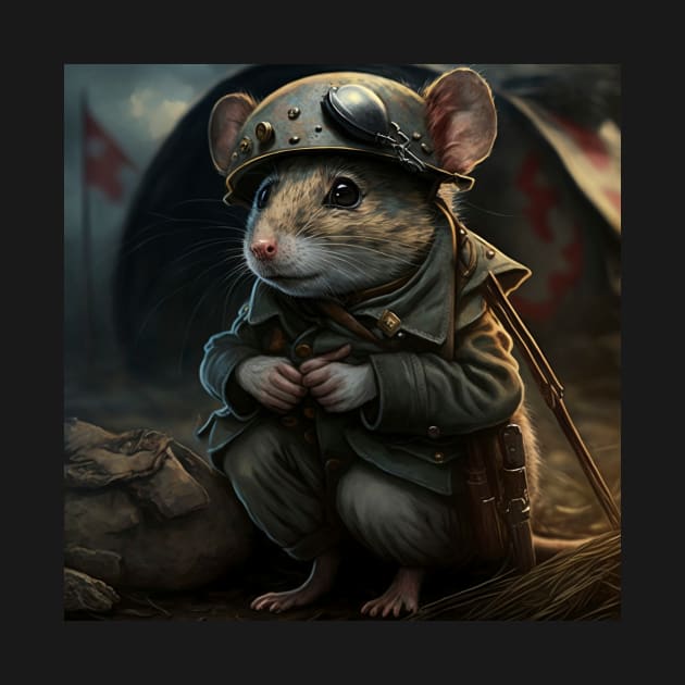 Sneaky Soldier, A Mouse's Secret War Tactics by LoudlyUnique
