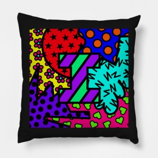 Alphabet Series - Letter I - Bright and Bold Initial Letters Pillow