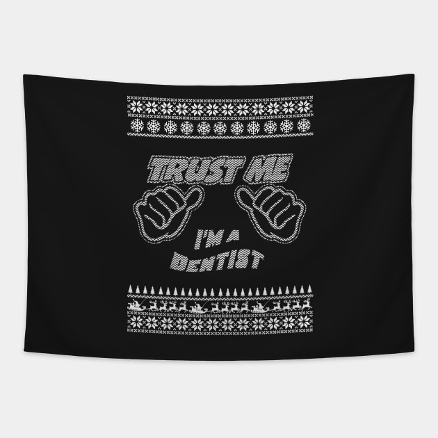 Trust Me, I’m a DENTIST – Merry Christmas Tapestry by irenaalison