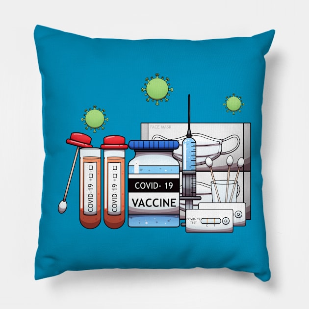 Corona Virus Elements Pillow by TheMaskedTooner