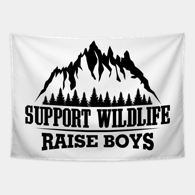 Support wildlife raise boys Tapestry by little.tunny