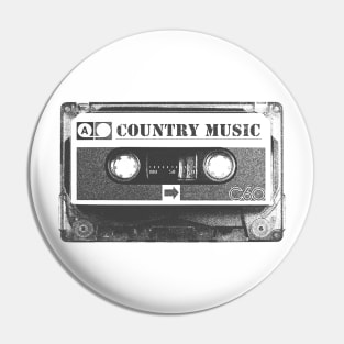 Country Music - Country Music Old Cassette Pencil Style Pin