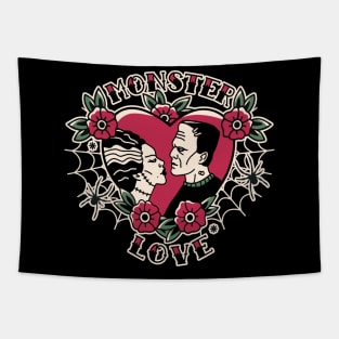 Monster Love - Tattoo Inspired graphic Tapestry