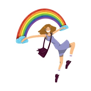 The girl with the rainbow T-Shirt