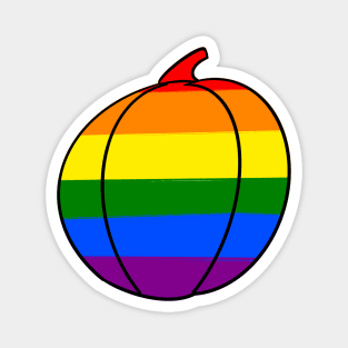 Rainbow pumpkin (light background) Magnet