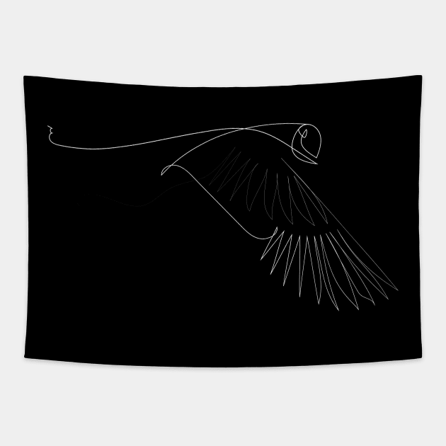 Owl | One Line Artist | Minimal Art | One Line Art | Minimalist Tapestry by One Line Artist