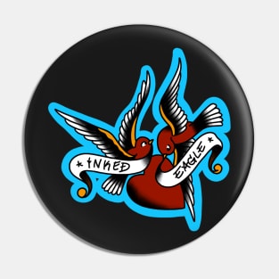 Inked Eagle Swallows Pin