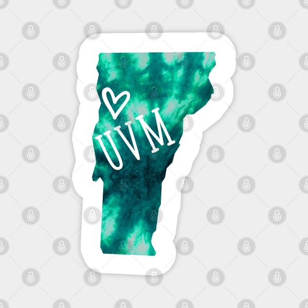 Tie Dye University of Vermont Burlington VT Magnet by aterkaderk