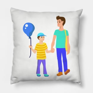 Father and Son Walking Pillow