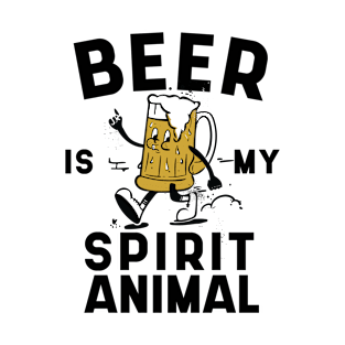 Beer is My Spirit Animal Alcohol Drink T-Shirt