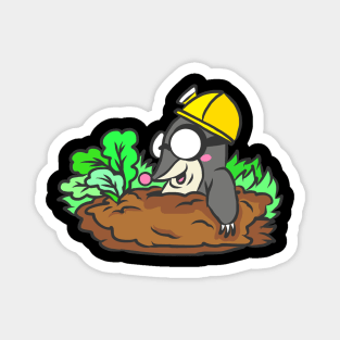 Mole Gardener Animal Funny Garden Gift Cool Magnet