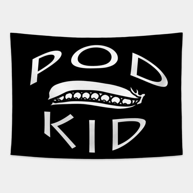 Pod Kid logo Tapestry by Comic Dzyns