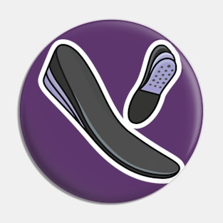 Comfortable High Shoes Arch Support Insoles Sticker vector illustration. Fashion object icon concept. Insoles for a comfortable and healthy walk sticker design icon with shadow. Pin