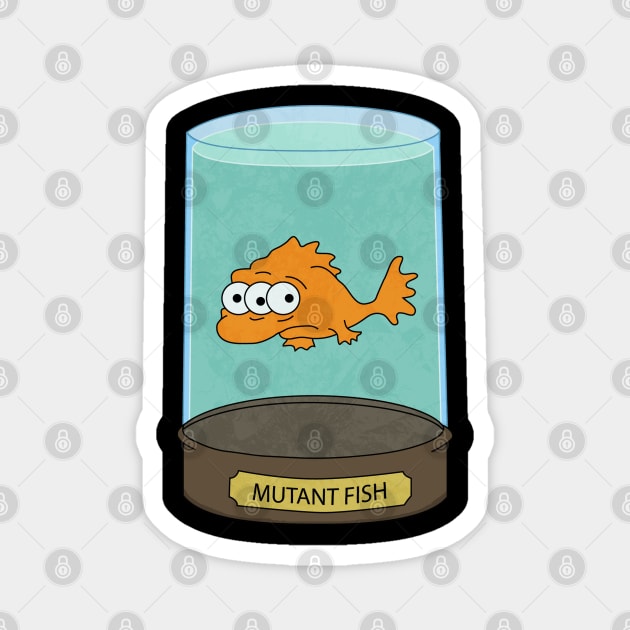 Mutant Fish Magnet by Malakian Art